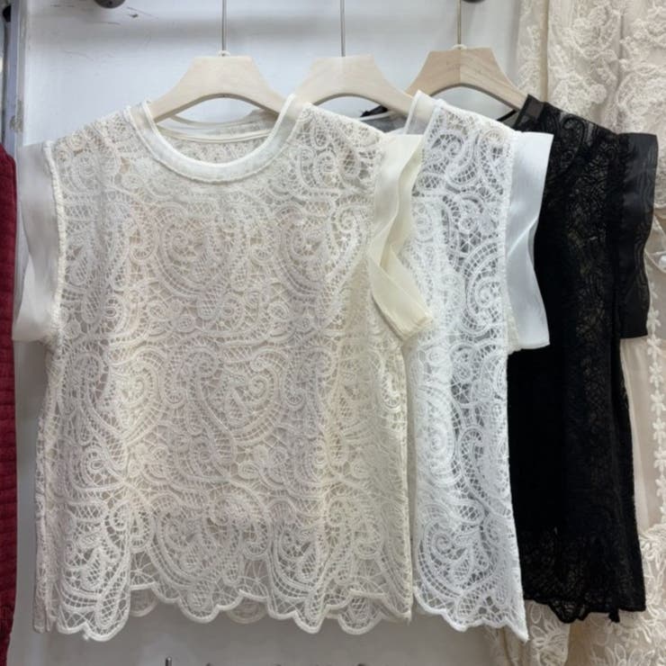 総レースプルオーバー キャミソール付き | LETee | 詳細画像22 