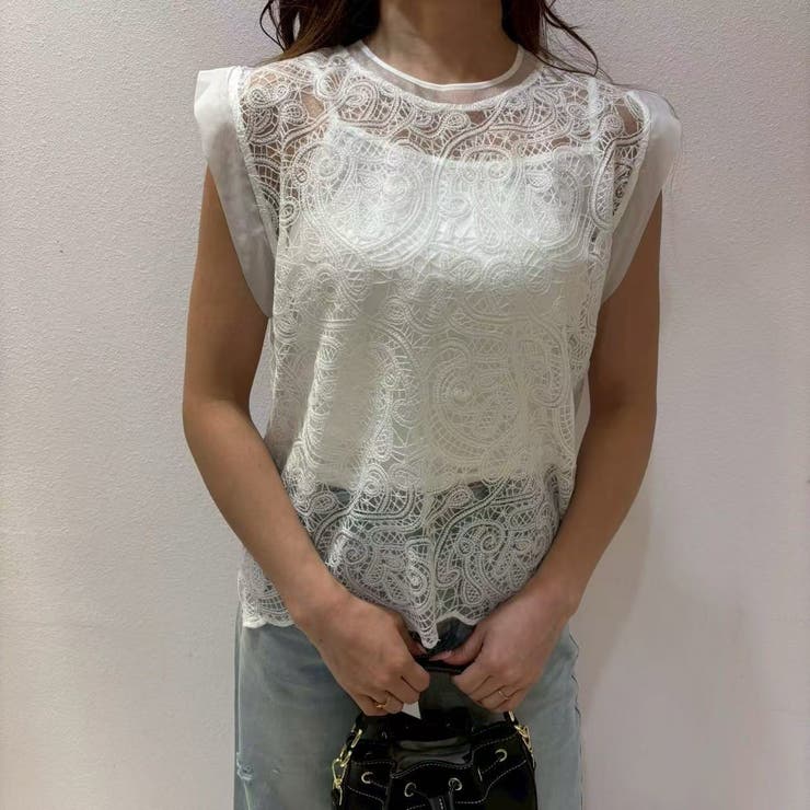 総レースプルオーバー キャミソール付き | LETee | 詳細画像2 