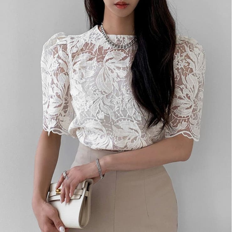 WHITE | レースブラウス エレガントにもカジュアルにも | LETee