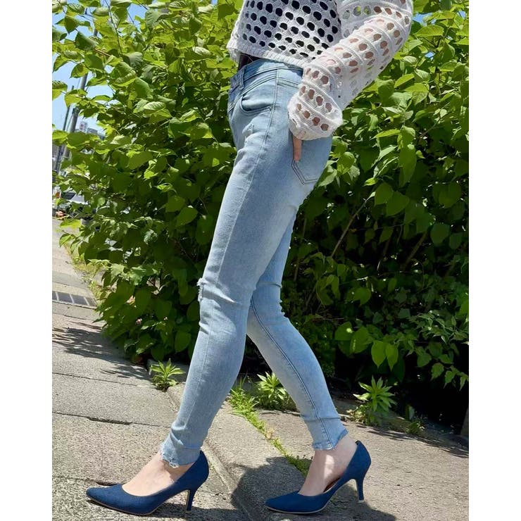 ダメージスキニーデニムパンツ | LETee | 詳細画像8 