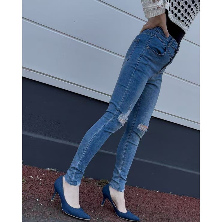 ダメージスキニーデニムパンツ | LETee | 詳細画像15 