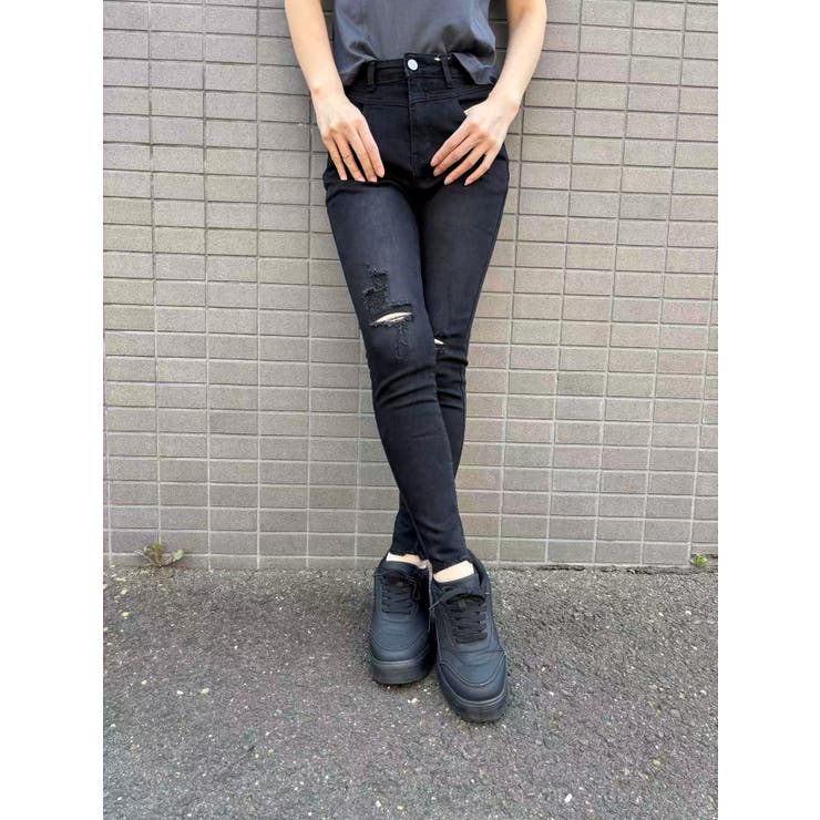 ダメージスキニーデニムパンツ | LETee | 詳細画像1 