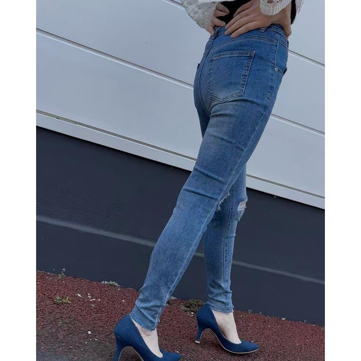 ダメージスキニーデニムパンツ | LETee | 詳細画像17 