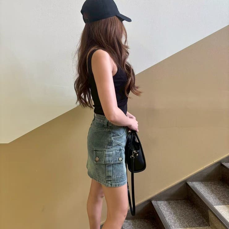 デニムミニスカート 裏地インナーショートパンツ付 | LETee | 詳細画像4 