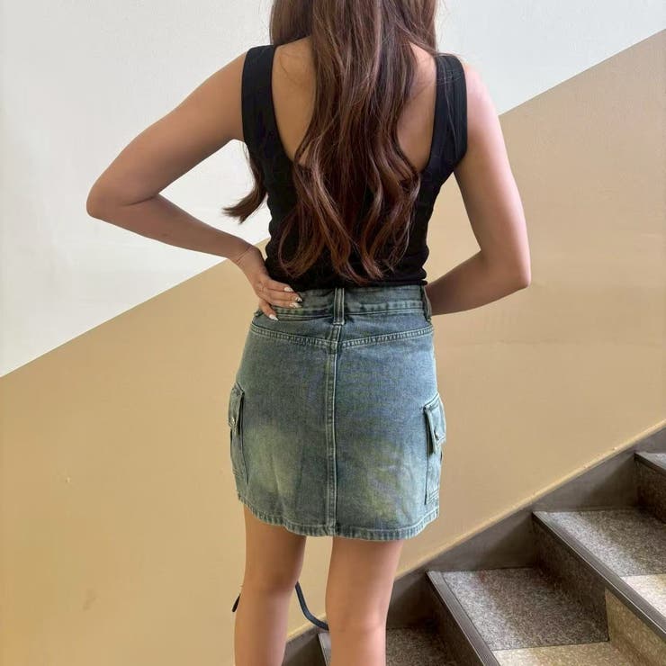 デニムミニスカート 裏地インナーショートパンツ付 | LETee | 詳細画像6 