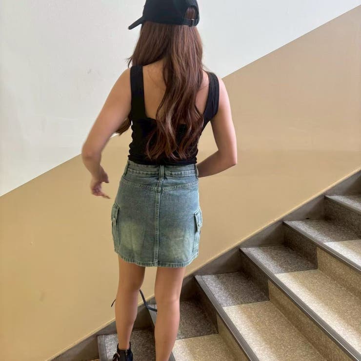 デニムミニスカート 裏地インナーショートパンツ付 | LETee | 詳細画像8 