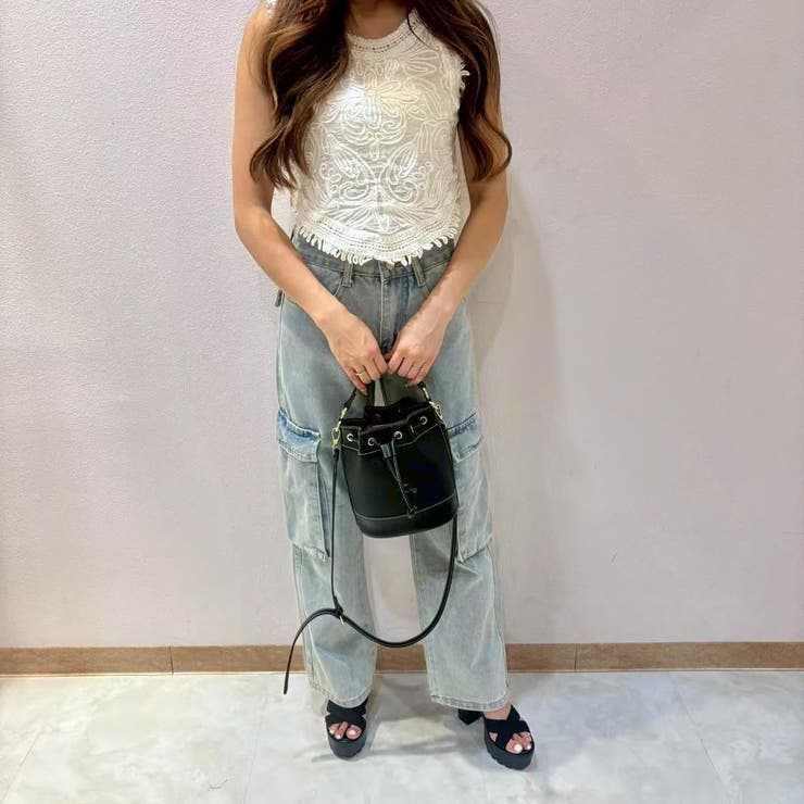 クロシェ風ノースリーブトップス/フリンジ | LETee | 詳細画像3 