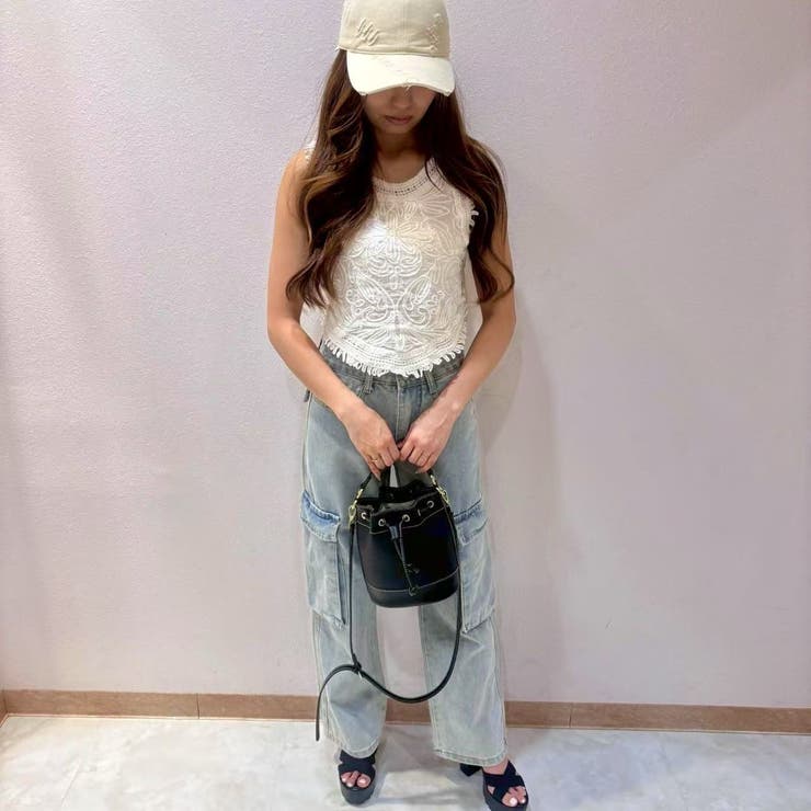 クロシェ風ノースリーブトップス/フリンジ | LETee | 詳細画像4 