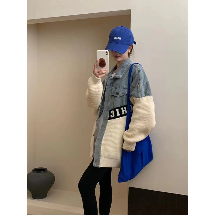 ニットドッキング デニムシャツジャケット/身頃ニット | LETee | 詳細画像10 