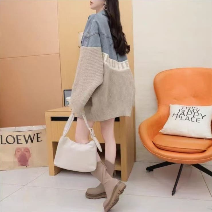 ニットドッキング デニムシャツジャケット/身頃ニット | LETee | 詳細画像16 