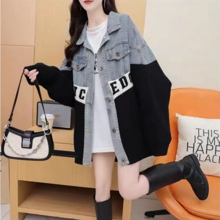 ニットドッキング デニムシャツジャケット/身頃ニット | LETee | 詳細画像20 