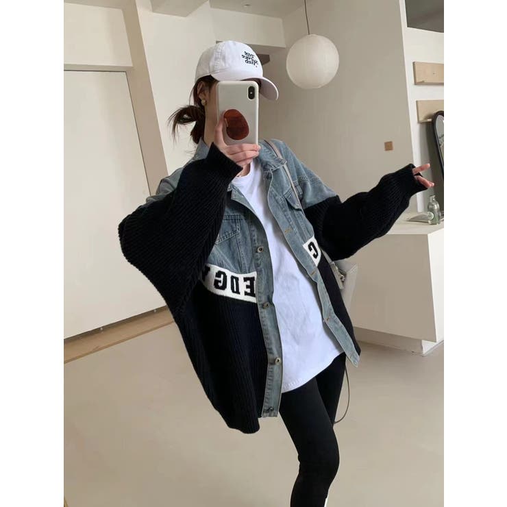 ニットドッキング デニムシャツジャケット/身頃ニット | LETee | 詳細画像22 