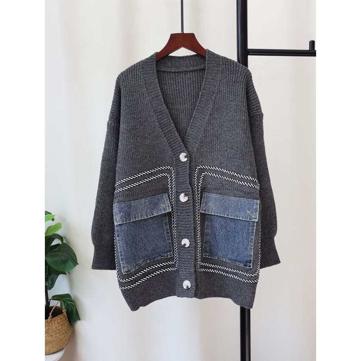 ニットカーディガン/デニムポケット付 | LETee | 詳細画像10 