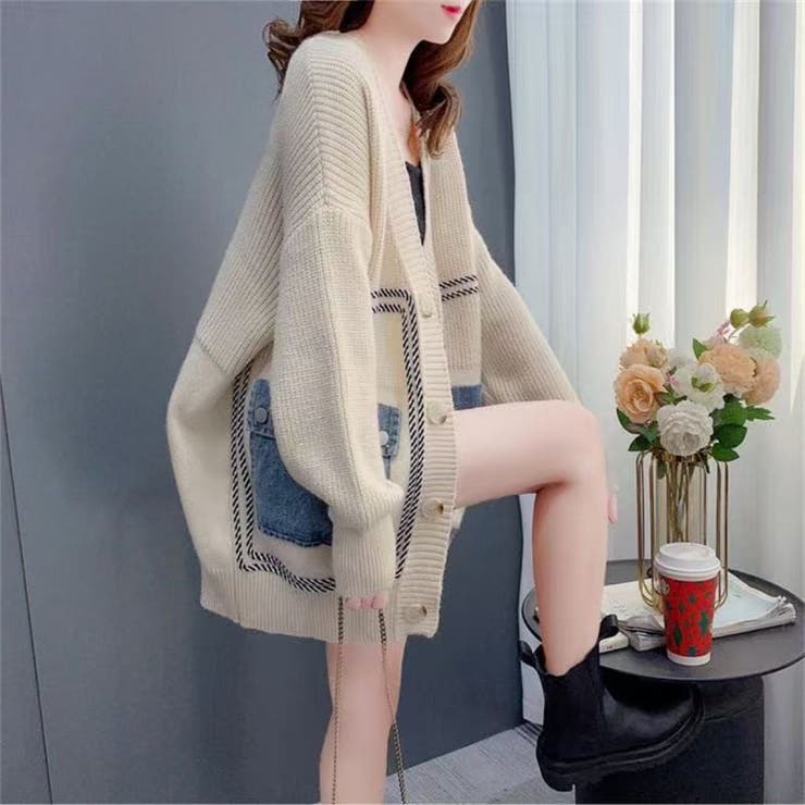 ニットカーディガン/デニムポケット付 | LETee | 詳細画像15 