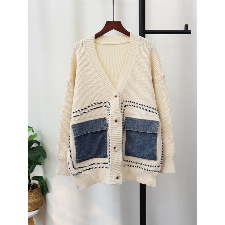 ニットカーディガン/デニムポケット付 | LETee | 詳細画像17 