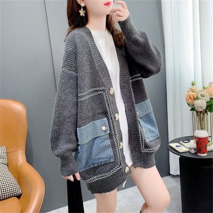 ニットカーディガン/デニムポケット付 | LETee | 詳細画像19 