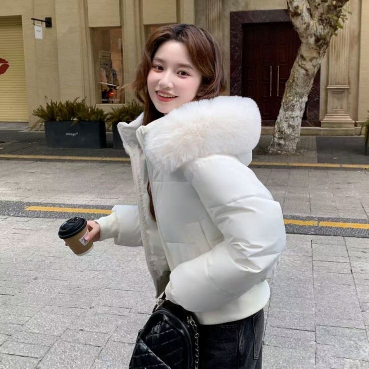 WHITE | ダウンジャケット♪フェイクファー | LETee