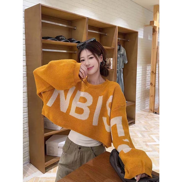 ロゴジャカードニットプルオーバー ショート丈 | LETee | 詳細画像5 