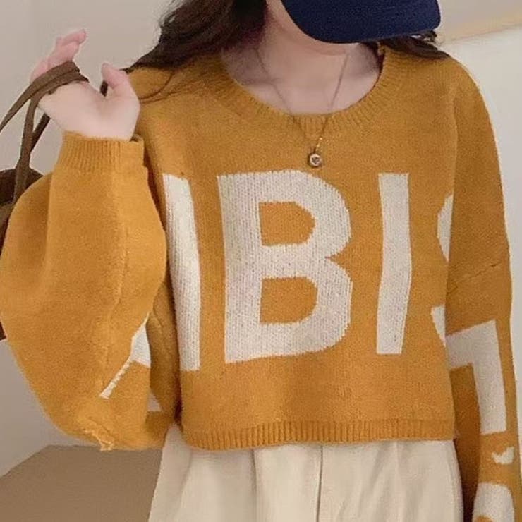 ロゴジャカードニットプルオーバー ショート丈 | LETee | 詳細画像6 