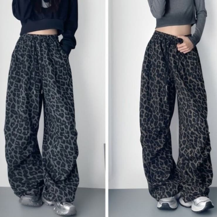 レオパード柄ワイドパンツ | LETee | 詳細画像1 