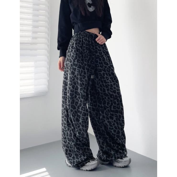 レオパード柄ワイドパンツ | LETee | 詳細画像2 