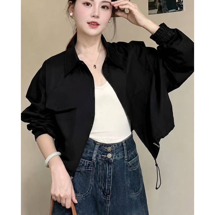 BLACK | シャツジャケット ショート丈 | LETee