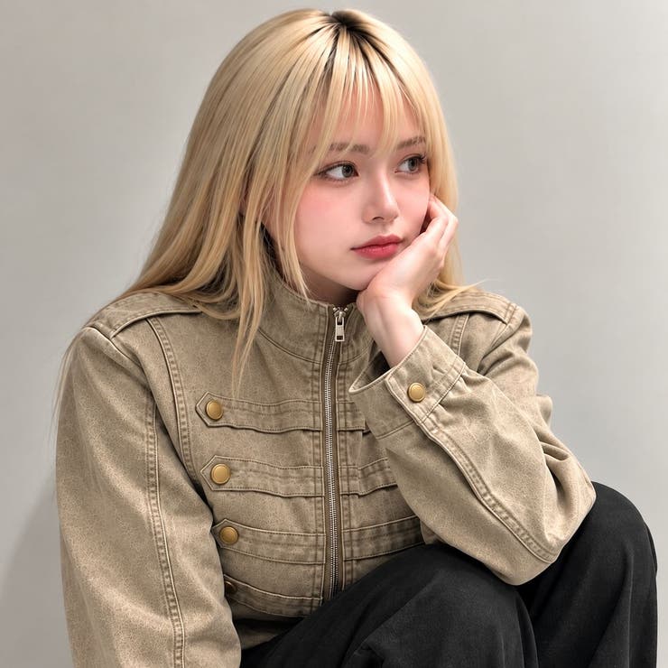 BEIGE | ヴィンテージライク ミリタリーデザイン ショートジャケット | LETee