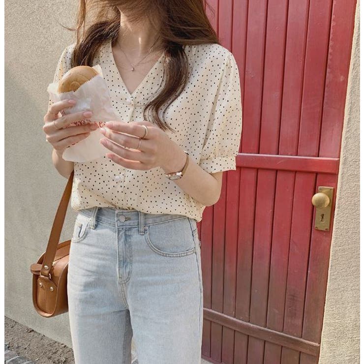 ブラウス シフォンドット柄 前ボタンブラウス | Lips | 詳細画像19 