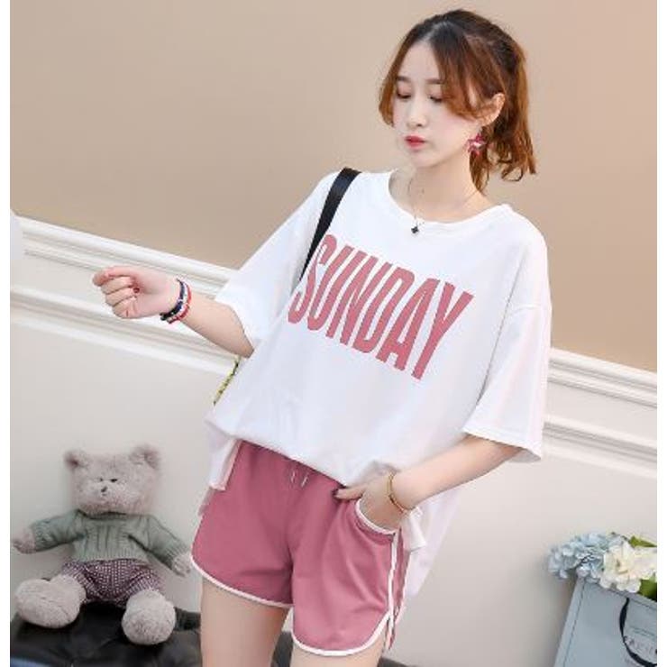 Tシャツショートパンツ セットアップ かわいい[品番