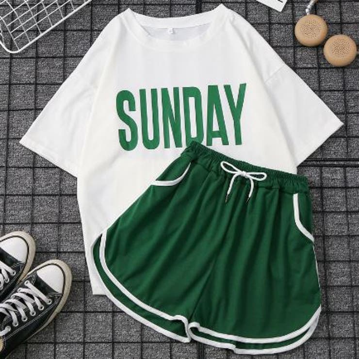 Tシャツショートパンツ セットアップ かわいい[品番