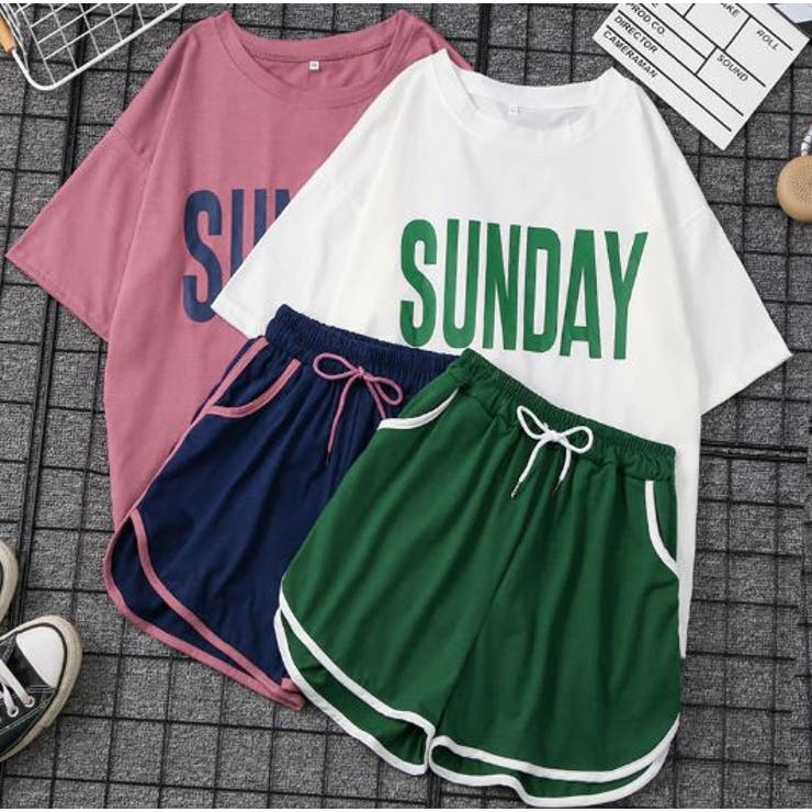 Tシャツショートパンツ セットアップ かわいい[品番