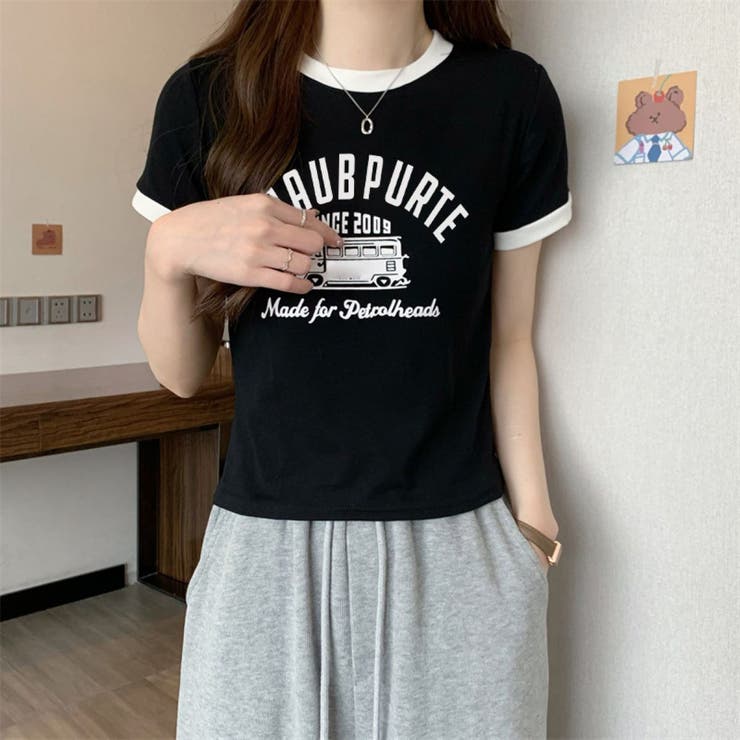 売れ筋商品|||モーガンレーン Tシャツ レディース トップス DITILI - Top - offwhite モービルプリントクレリックティーシャツ[品番：LPSW0009713
