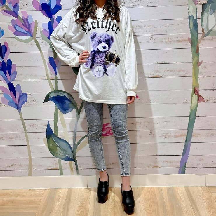 クマ プリントT プリントt フォトt フォトプリント ロンT 楽天市場】モノクロ フォトプリントロゴロンT トップス Tシャツ