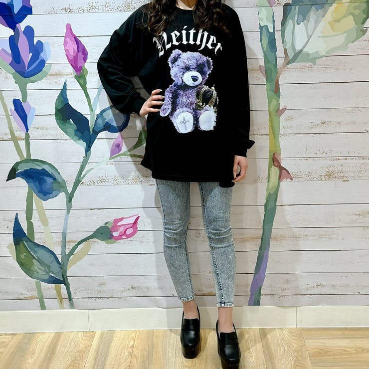クマ プリントT プリントt フォトt フォトプリント ロンT 楽天市場】モノクロ フォトプリントロゴロンT トップス Tシャツ