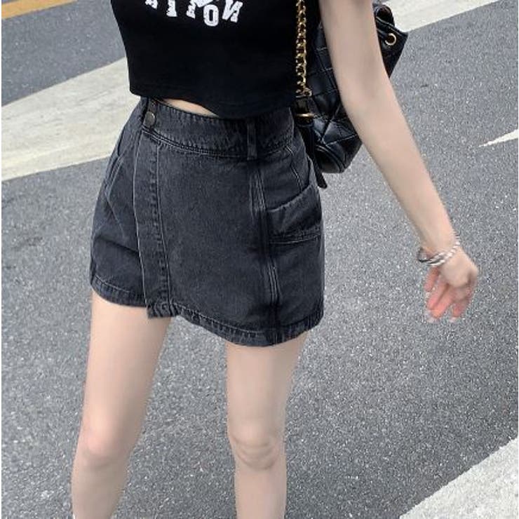 デニムラップショートパンツ[品番：LPSW0009237]｜Lips