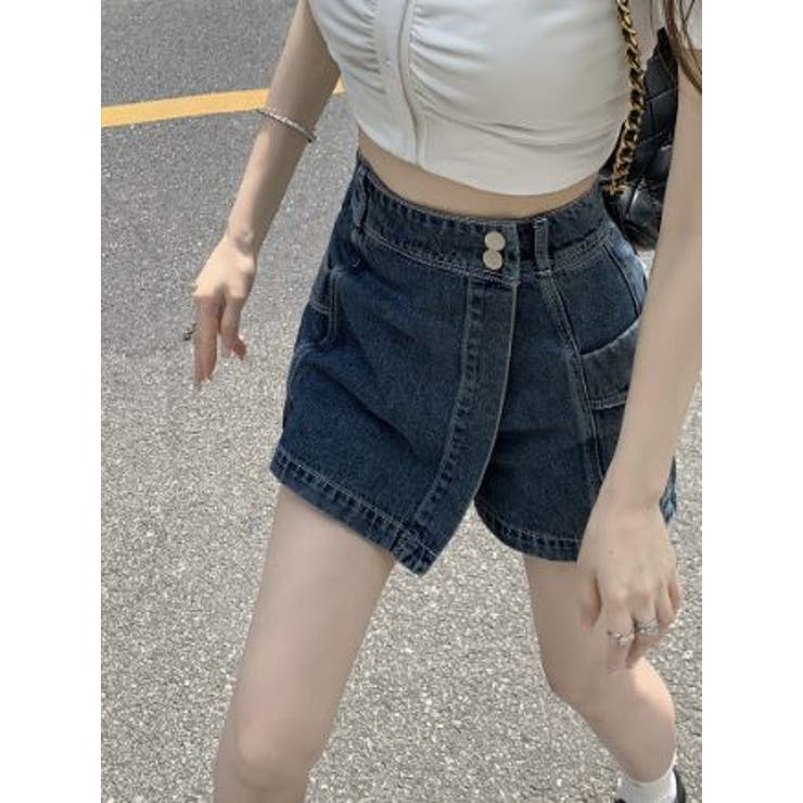 デニムラップショートパンツ[品番：LPSW0009237]｜Lips