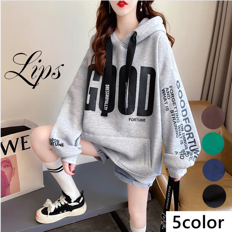 GOODロゴパーカー/ジャージ/フーディー/韓国ファッション/ストリート | Lips | 詳細画像1 