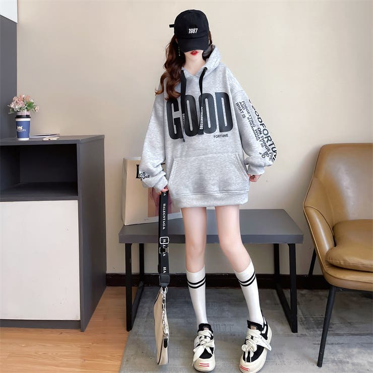 GOODロゴパーカー/ジャージ/フーディー/韓国ファッション/ストリート | Lips | 詳細画像2 