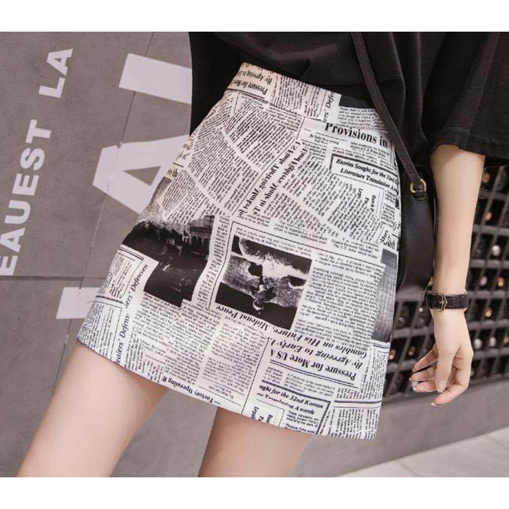 ニュースペーパースカート[品番：LPSW0001012]｜LETee（レティー）のレディースファッション通販｜SHOPLIST（ショップリスト）