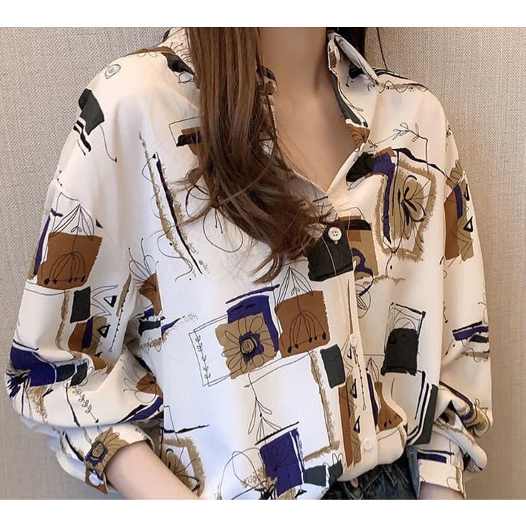 長袖柄シャツ 品番 Lpsw Letee レティー のレディースファッション通販 Shoplist ショップリスト