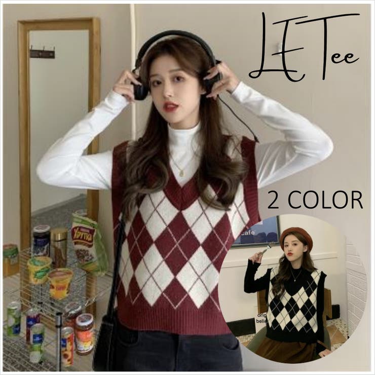 アーガイルニットベスト レディース トップス 品番 Lpsw Lips リップス のレディース ファッション通販 Shoplist ショップリスト