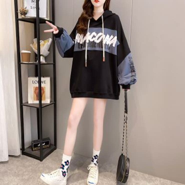 バイカラーロゴパーカー レディース トップス 品番 Lpsw Letee レティー のレディース ファッション通販 Shoplist ショップリスト