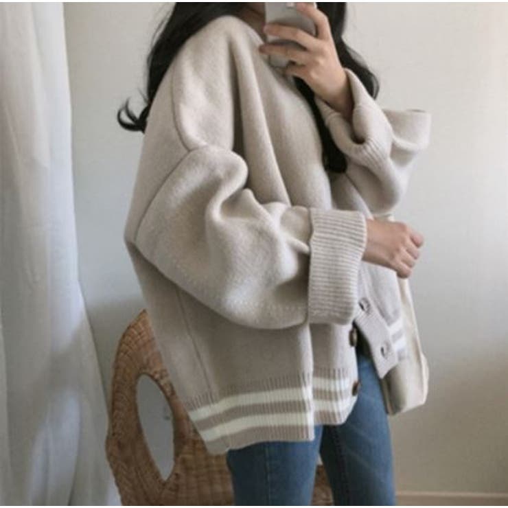 オーバーサイズニットカーディガン 韓国ファッション レディース 品番 Lpsw Letee レティー のレディース ファッション通販 Shoplist ショップリスト