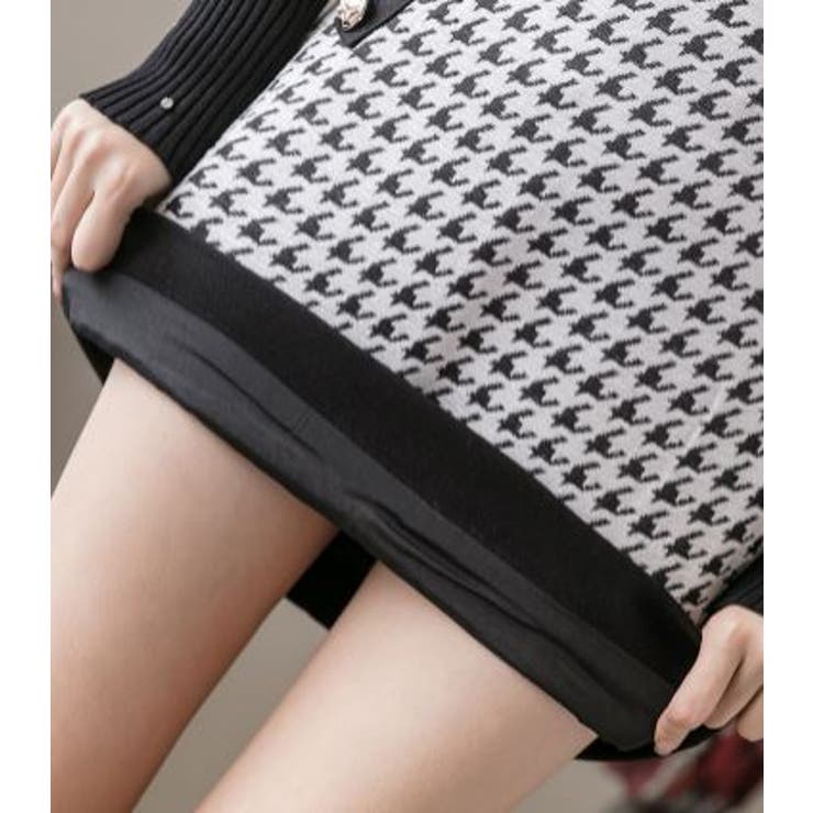 千鳥柄ミニスカート レディース カジュアル[品番：LPSW0002036]｜LETee