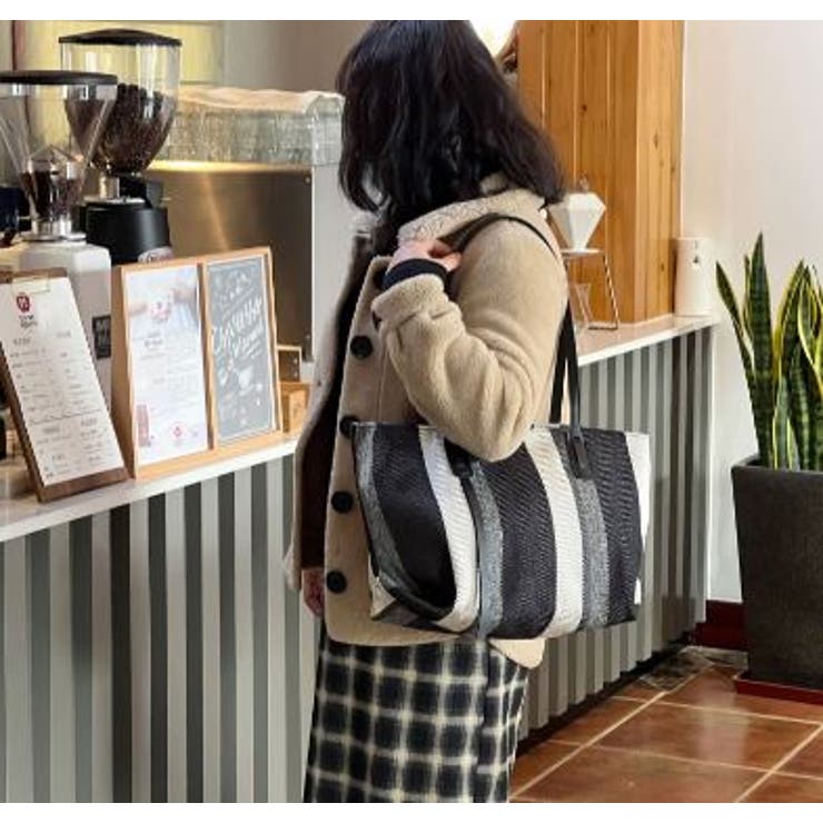 ストライプトートバッグ トートバック かばん | LETee | 詳細画像12 