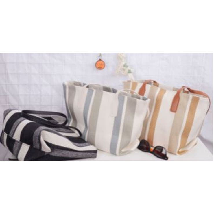 ストライプトートバッグ トートバック かばん | LETee | 詳細画像17 