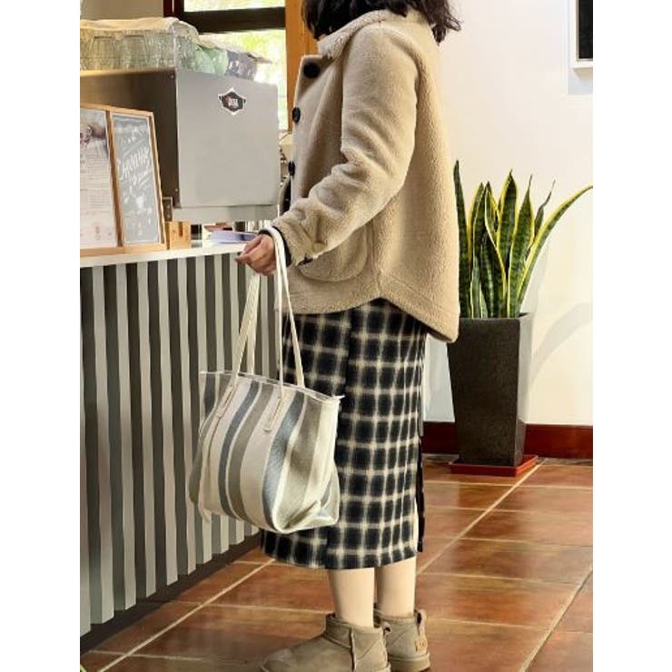 ストライプトートバッグ トートバック かばん | LETee | 詳細画像3 