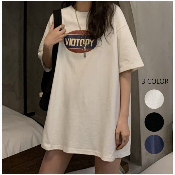 アメカジビックシルエット古着風プリントTシャツ 韓国系 ティシャツ[品番：LPSW0008609]｜LETee（レティー）のレディース ...