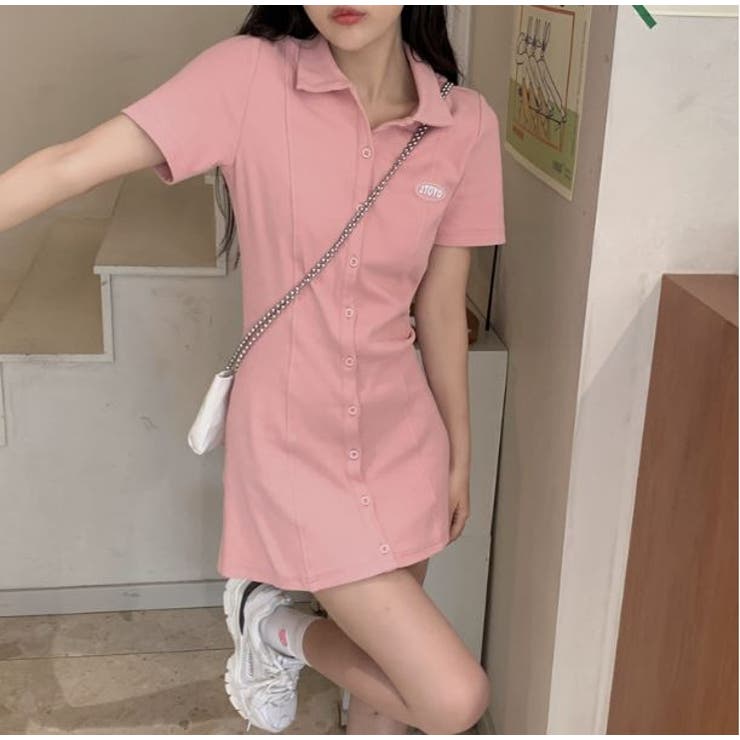 再入荷!!】ポロシャツワンピース セクシー テニス[品番：LPSW0008581