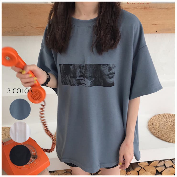 女フォトプリントtシャツ ビックシルエット韓国系 ティシャツ 品番 Lpsw Letee レティー のレディースファッション通販 Shoplist ショップリスト